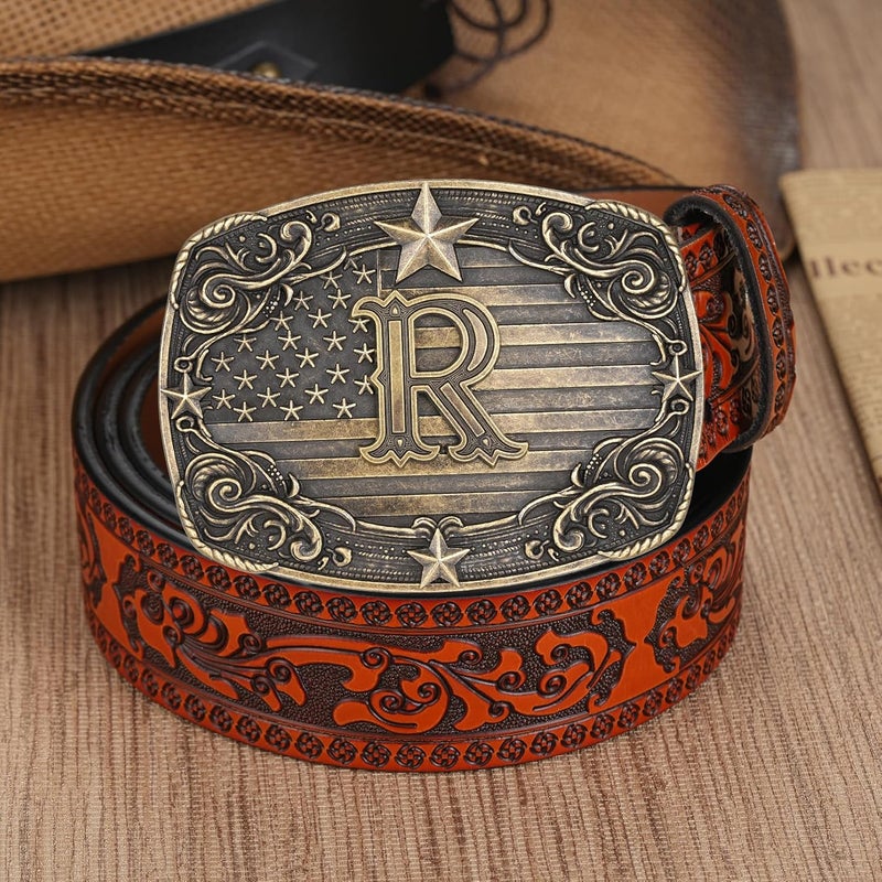 Flipslo Store Western Belt Buckle for Men Women Initial Letter A to Z Cowboy Belt Buckle Texas Buckle hebillas vaqueras para hombre - Image 4